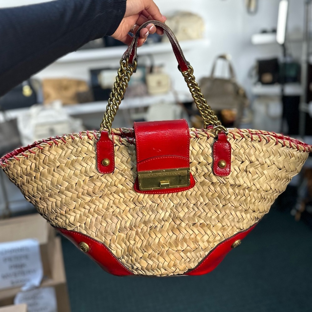 DOLCE&GABBANA RAFFIA TOTE